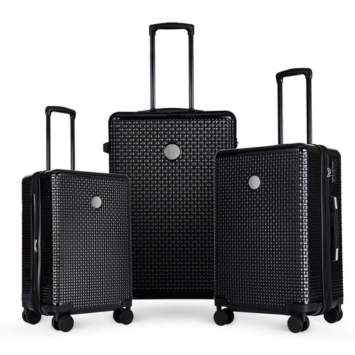 3 Piece Set Of Hard Shell Suitcases With Wheels, Light Expandable