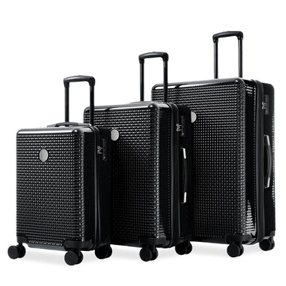 3 Piece Set Of Hard Shell Suitcases With Wheels, Light Expandable