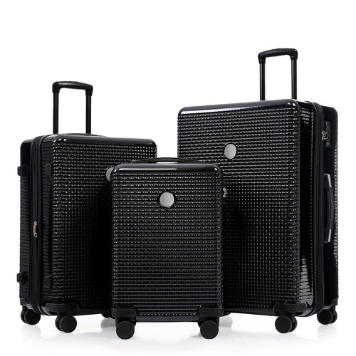 3 Piece Set Of Hard Shell Suitcases With Wheels, Light Expandable