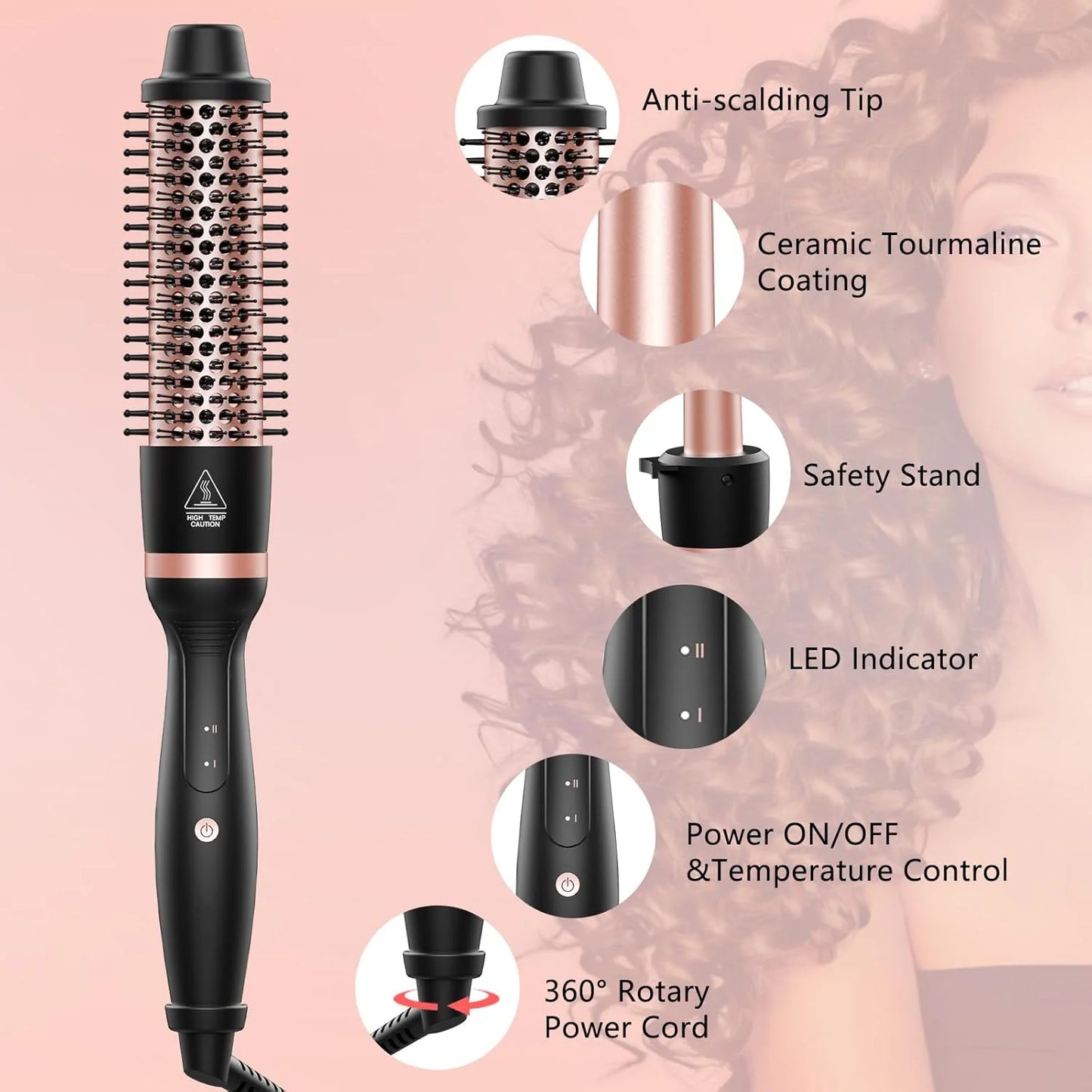 LuxeCurl™️ 5 in 1 Interchangeable Curling Wand Set