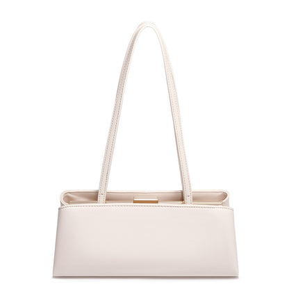 Women’s Luxury Shoulder Bag | Gold Clasp Baguette Handbag