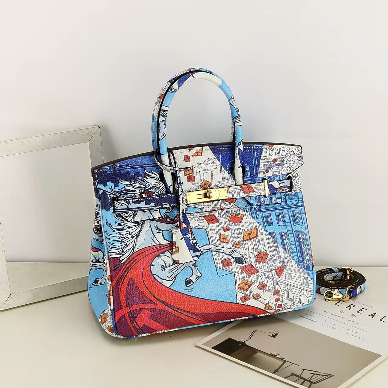 Rosélune Luxe Hand Painted Designer Handbag | Women’s Shoulder & Crossbody Bag