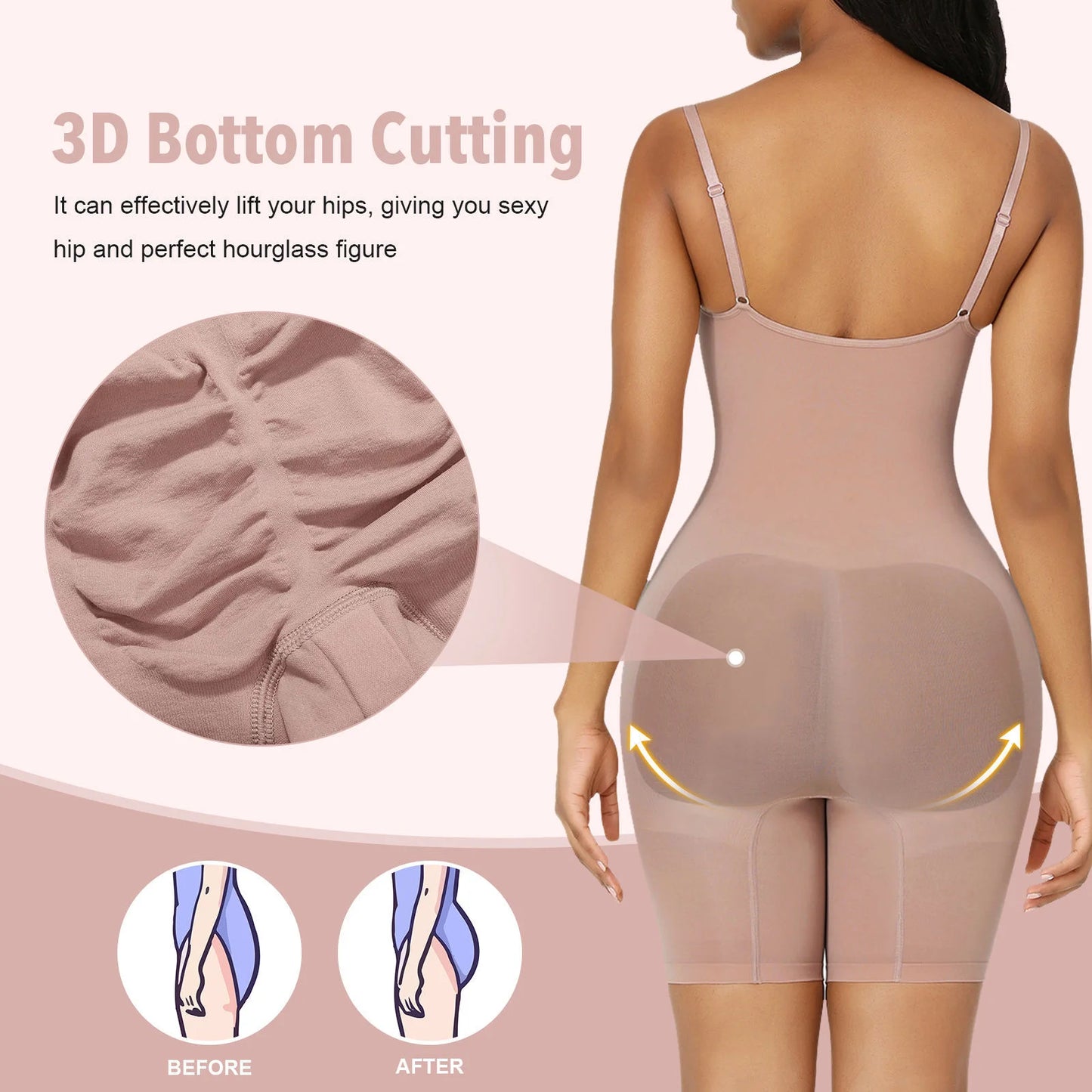 SculptCurve™️ Seamless Mid-Thigh Shaping Bodysuit