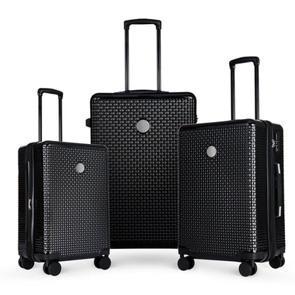 3 Piece Set Of Hard Shell Suitcases With Wheels, Light Expandable